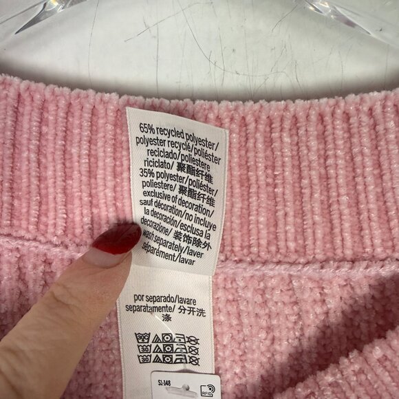 NWT PINK Victoria’s Secret Chenille Pullover Sweater Oversized Pink Size XXL NEW - Picture 8 of 13